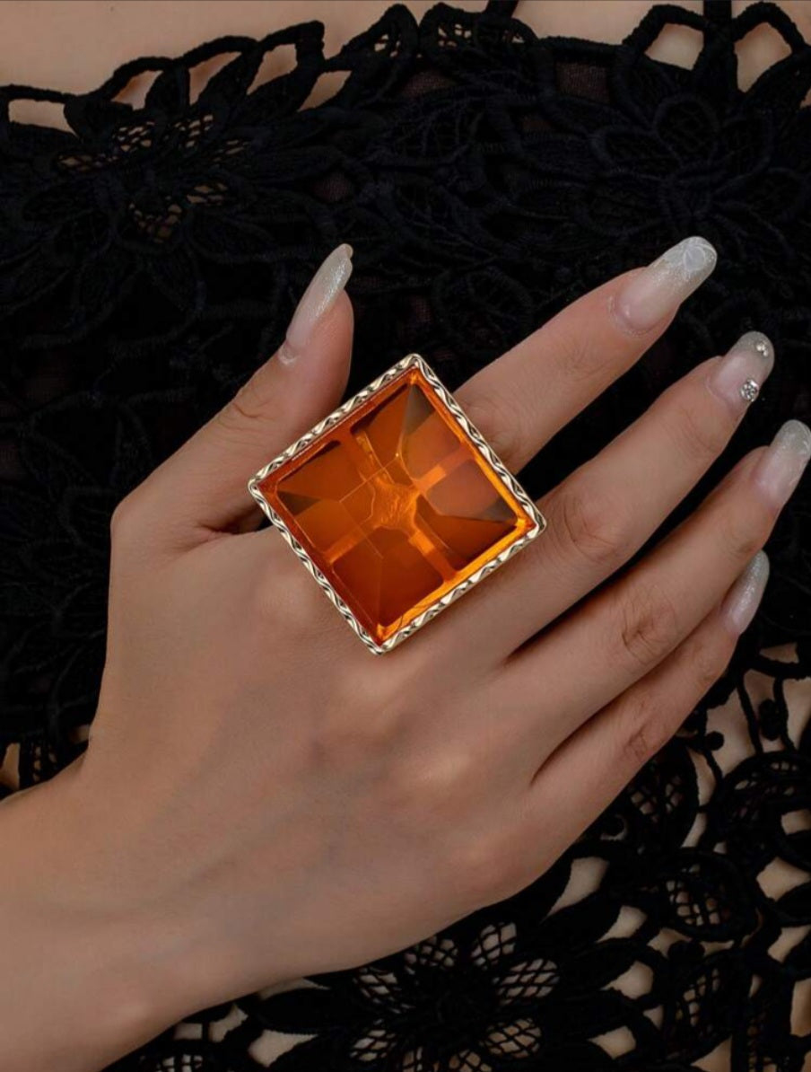 Tangerine Square  Ring